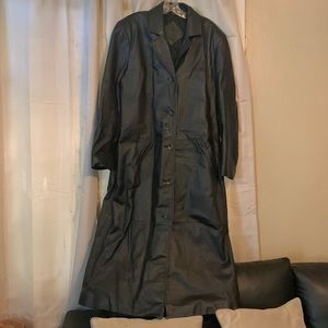 Jacqueline Ferrar Leather Trenchcoat